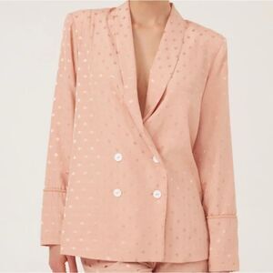 Keepsake  Promise Peach Polka Dot Double Breasted Blazer NWT  Size US 8